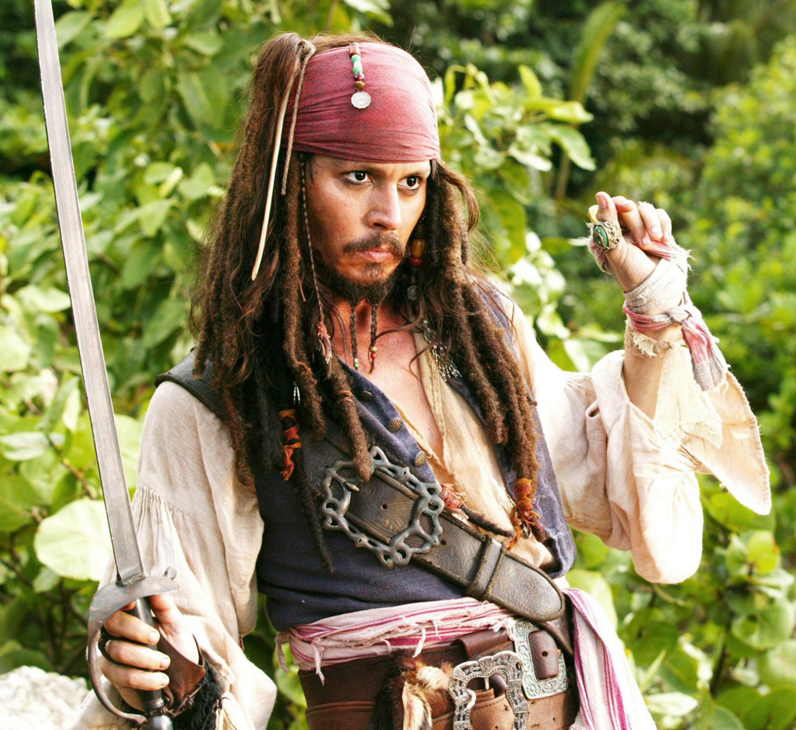 Jack Sparrow Screen Acurate Embossed ( Leather Baldric only ) Pirate Baldric