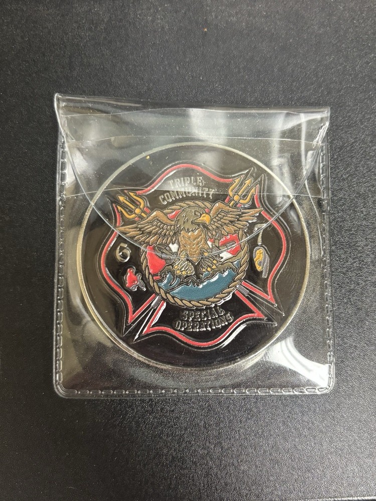 Triple Community Fire Department Challenge Coin