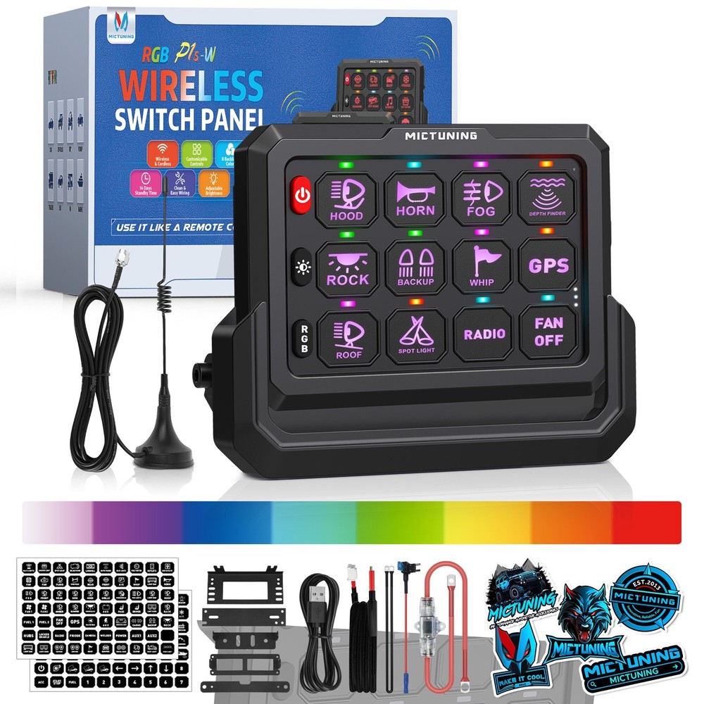 Wireless Range 328FT/164FT Switch Panel Car LED Accessories Circuit Relay System