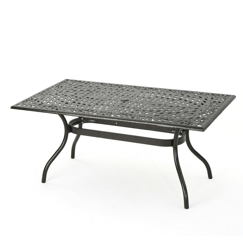 Monteria Bronze Cast Aluminum Rectangle Table