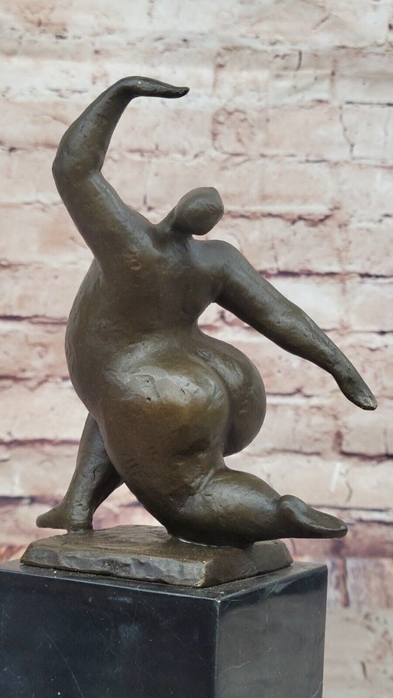 Abstract Modern Classic Artwork Signed Miguel Lopez(Milo) 100% Solid Bronze Art