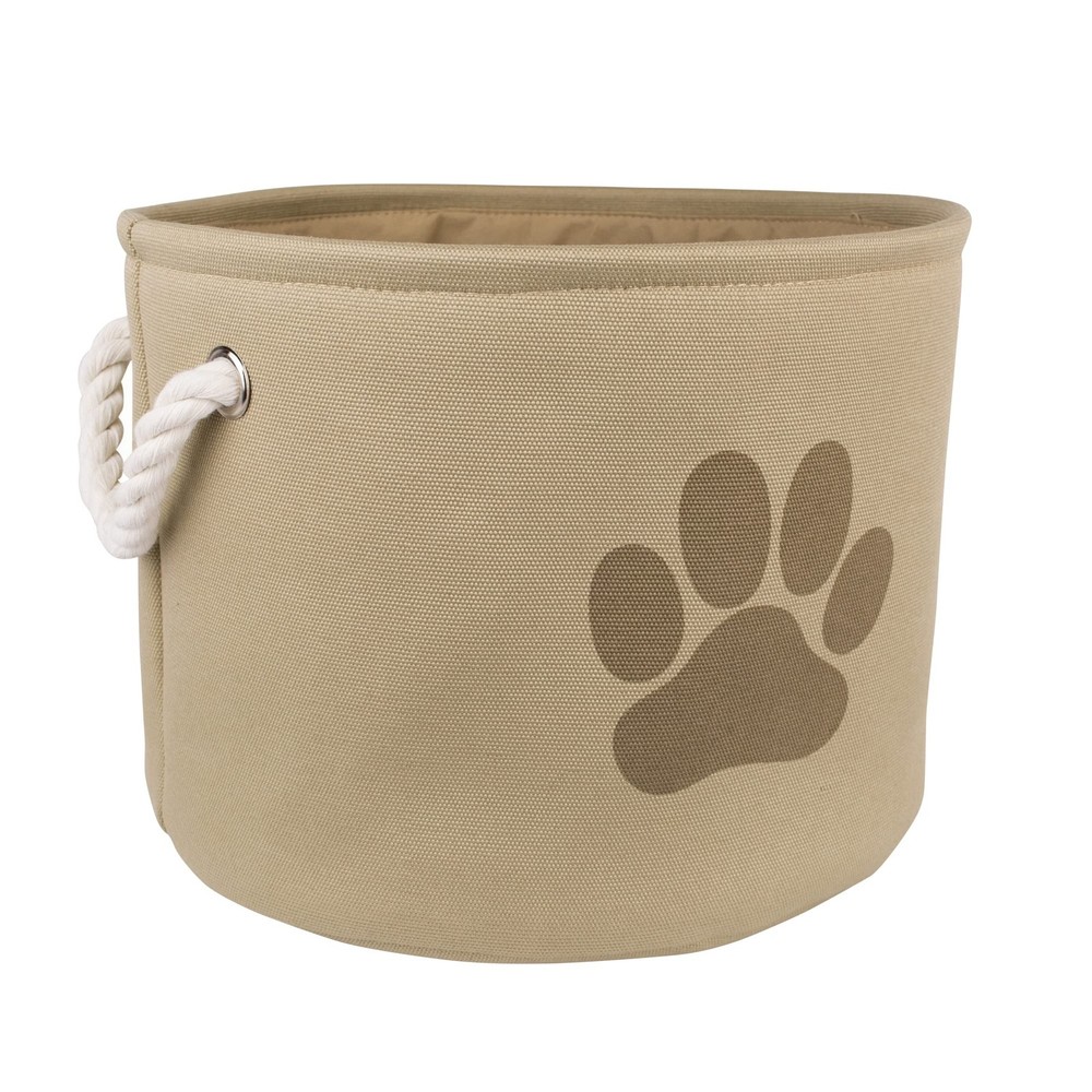 Pet Storage Collection Collapsible Bin Small Round Taupe