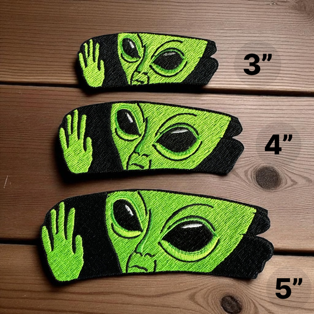 Alien Embroidery Patch Multi Sizes 3" - 5"