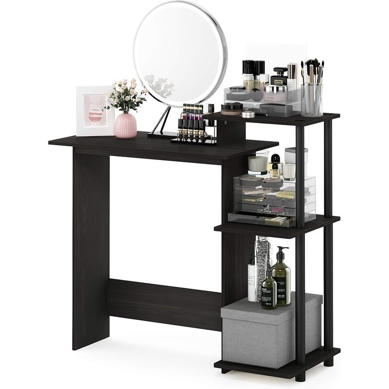 Compact Computer Desk W/ CPU Storage & Printer Shelf Easy Assembly Sturdy Dorm
