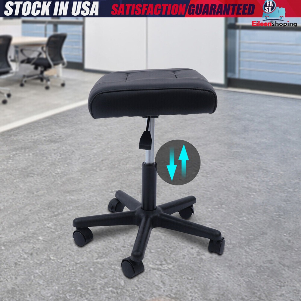 Office Foot Stool with Wheels, Height Adjustable Rolling Leg Rest Adjustable