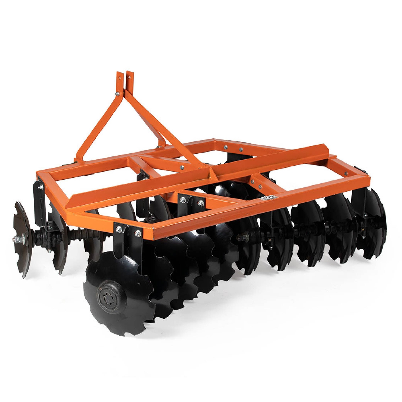 Titan Attachments 3 Point 6ft Notched Disc Harrow Plow Attachment for Cat 1