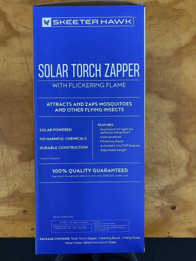 SKEETER HAWK SOLAR TORCH ZAPPER