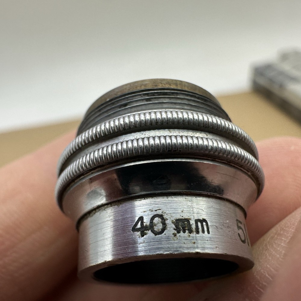 Vintage Bausch & Lomb 40mm 51 Microscope Objective Lens
