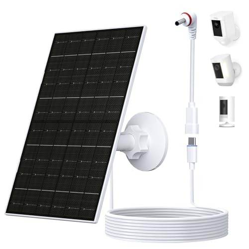 7W Solar Panel for Ring Camera Outdoor Wireless, USB C Solar Charger for Ring