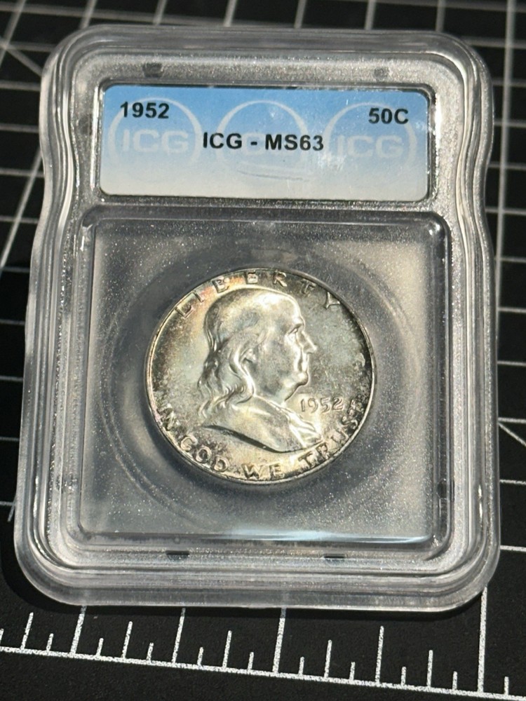 1952 Franklin Half Dollar 50c ICG MS63