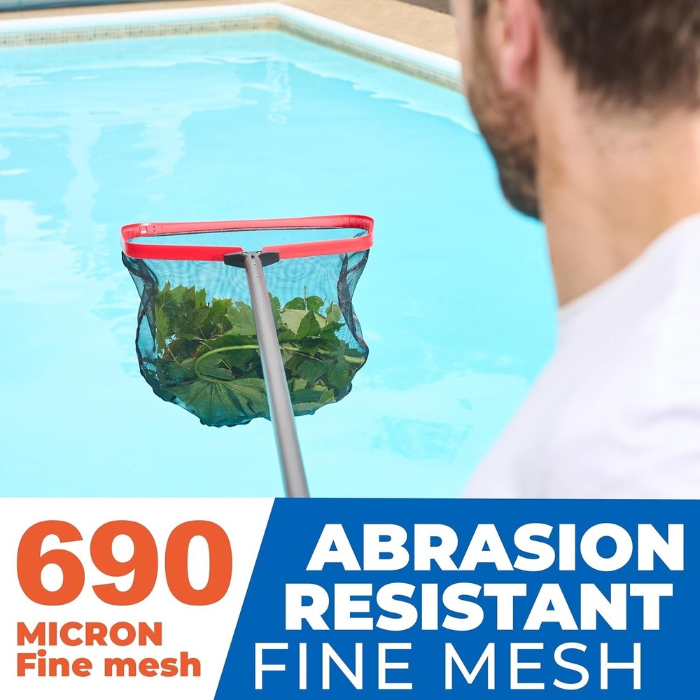 High-Performance Pool Skimmer Net for Pros with Unconditional Replacement Policy