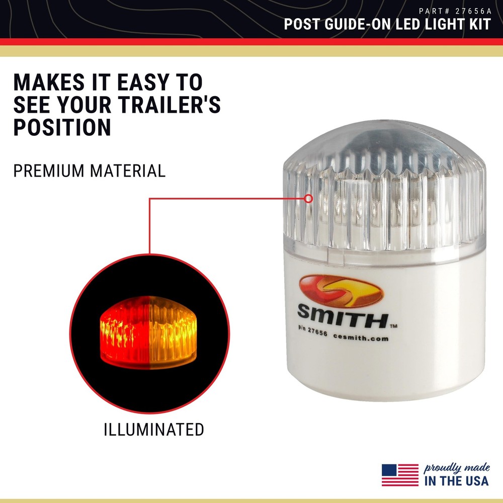 CE Smith 27656A Boat Trailer Post Guide-On LED Light Kit Durable