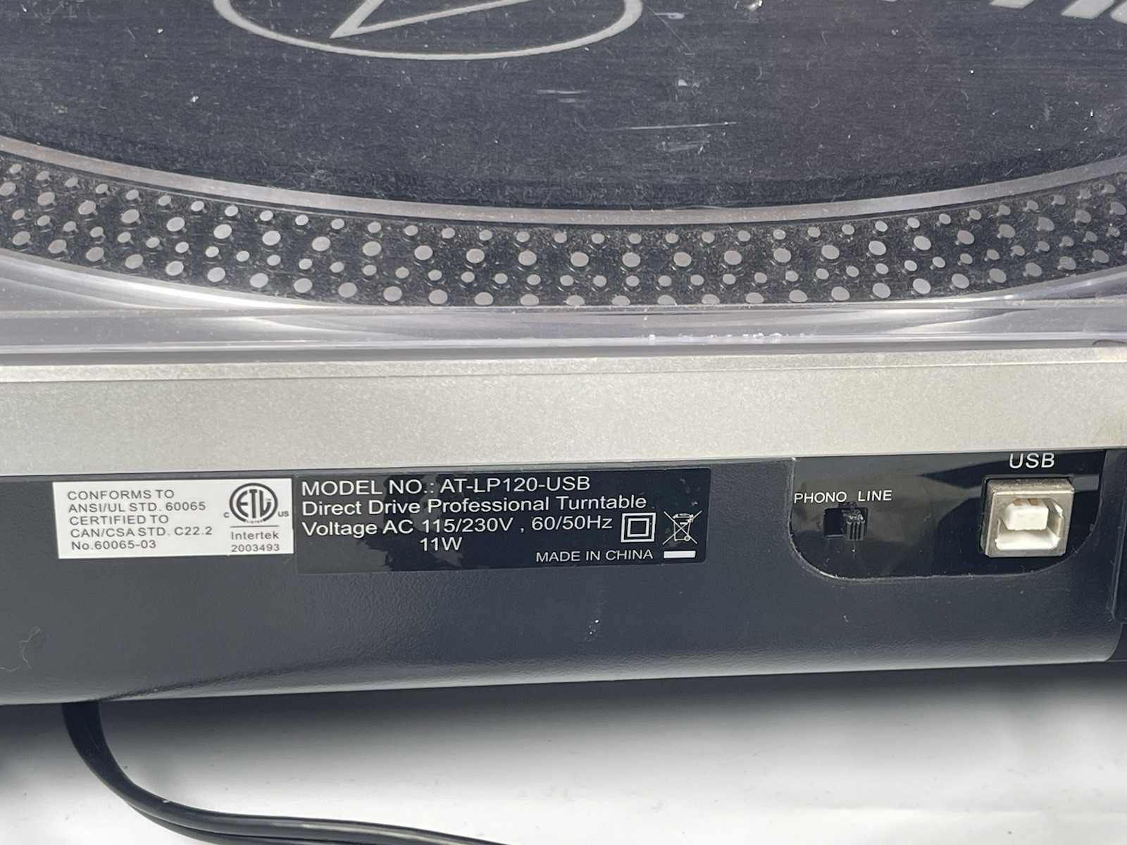 Audio-Technica AT-LP120-USB Direct-Drive Professional Turntable READ