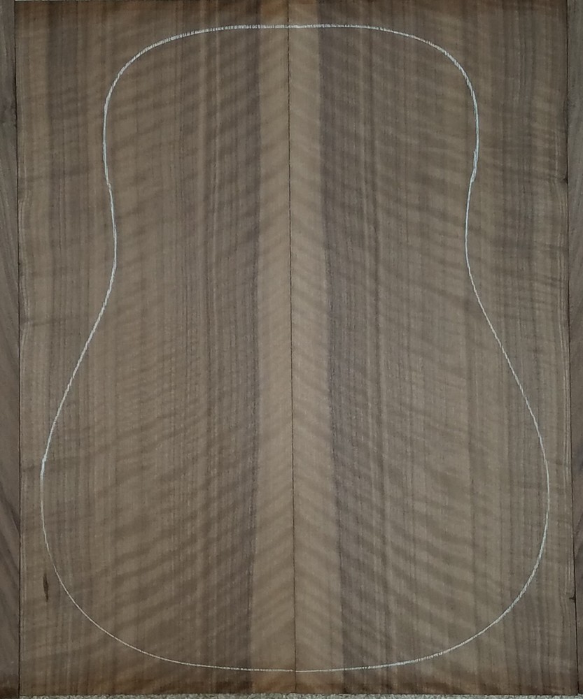 Beautiful Flame Figured Eastern Black Walnut Guitar Back Sides Set Luthier