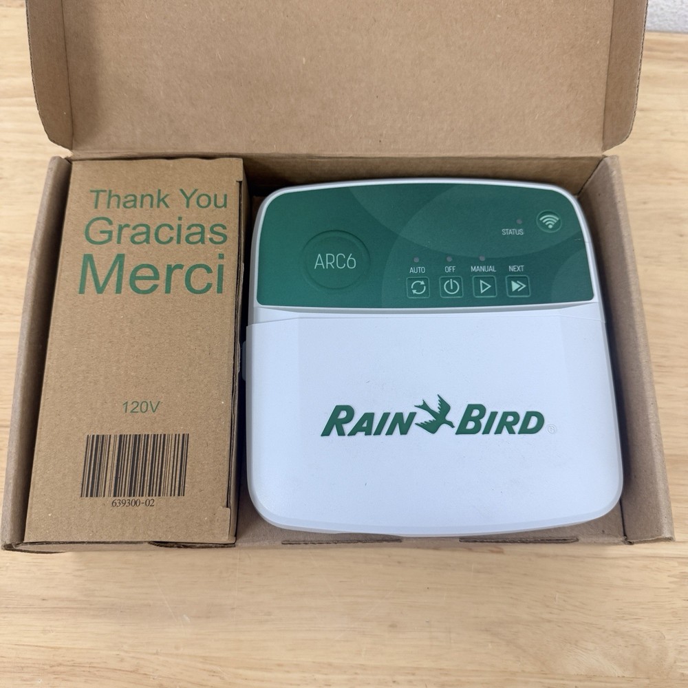 Rain Bird ARC6 6-Zone App Based Residential Irrigation Controller. New/Open Box