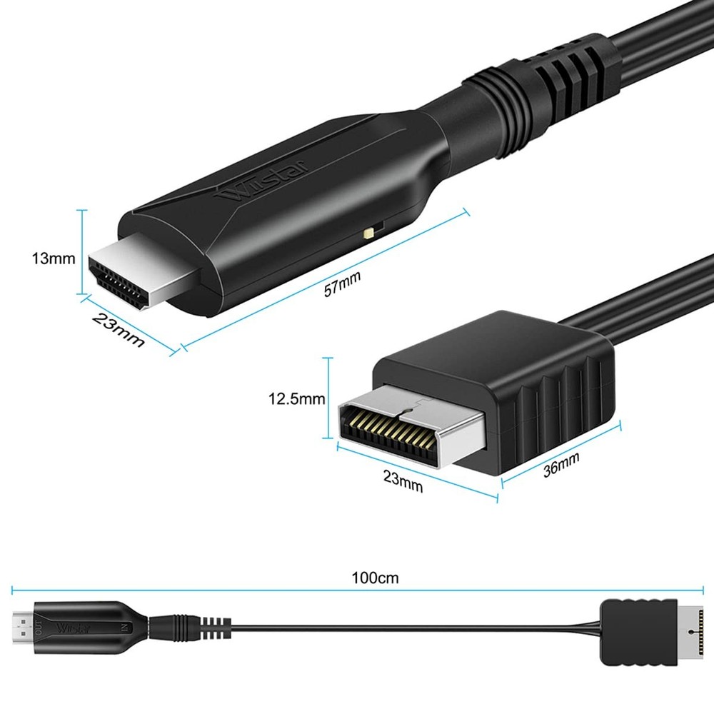 HDMI Cable for PlayStation 2 & 1 Console (PS2 & PS1), PS1/PS2 to...