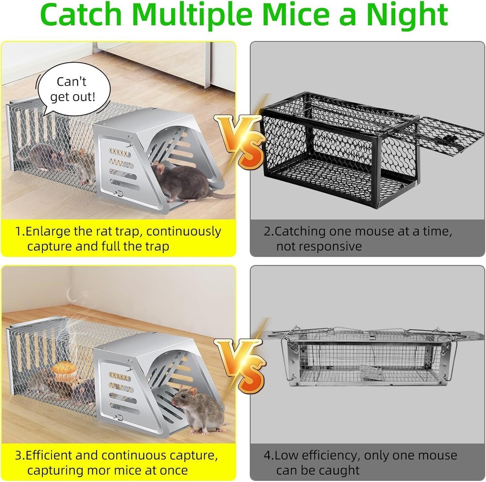 Reusable Continuous Mouse Trap - Effective Rodent Control for Kitchen/Basement
