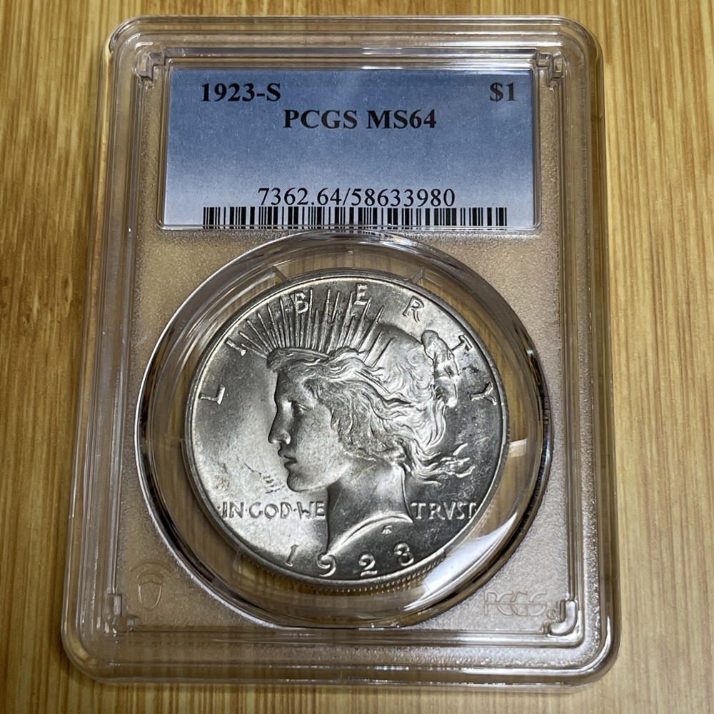1923-S Peace Silver Dollar MS64 PCGS
