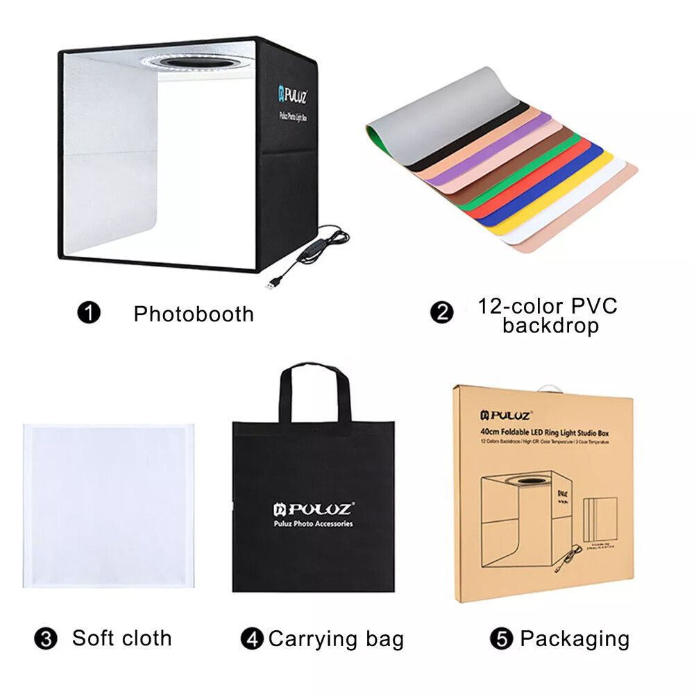 12"X12" LED Light Box Tent Portable Photo Studio Photography Shooting Background