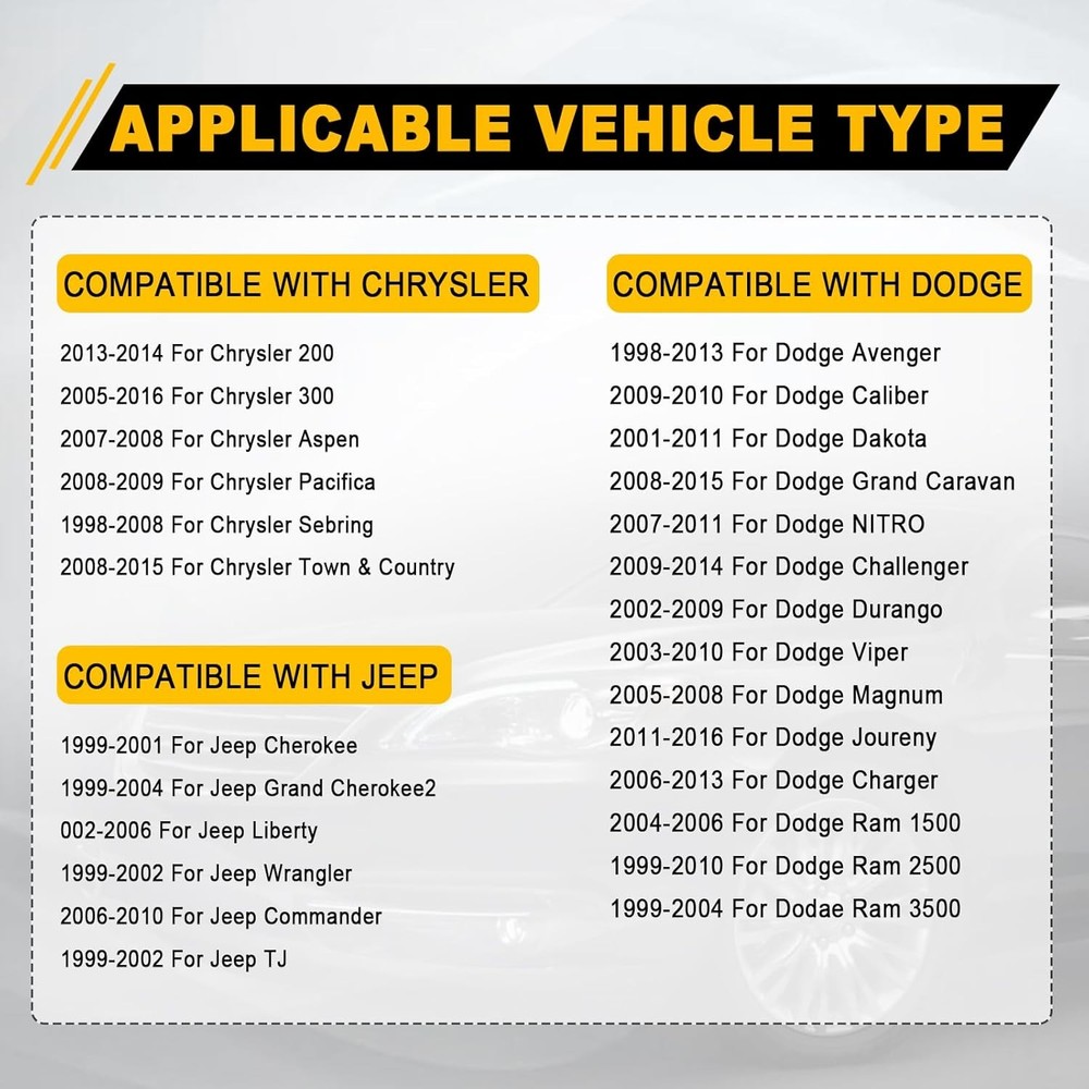 Engine Oil Pressure Sensor Sender Switch Compatible with Chrysler 200 Aspen...