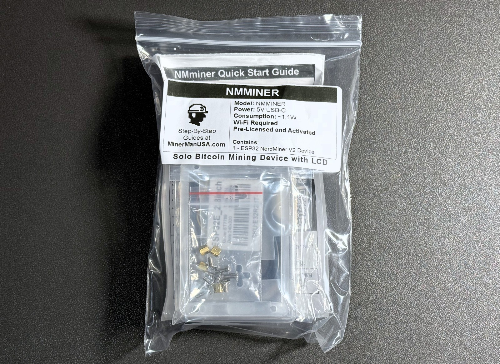 NMminer Over 1000KH/s USB NerdMiner V2 Bitcoin Solo Lottery Miner - Pre-Licensed