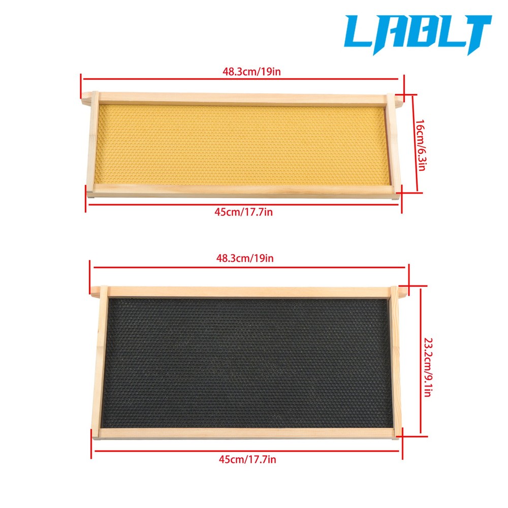 LABLT 4 Layer 10 Frame Bee Hive Box Include Frames and Beeswax Coated Foundation