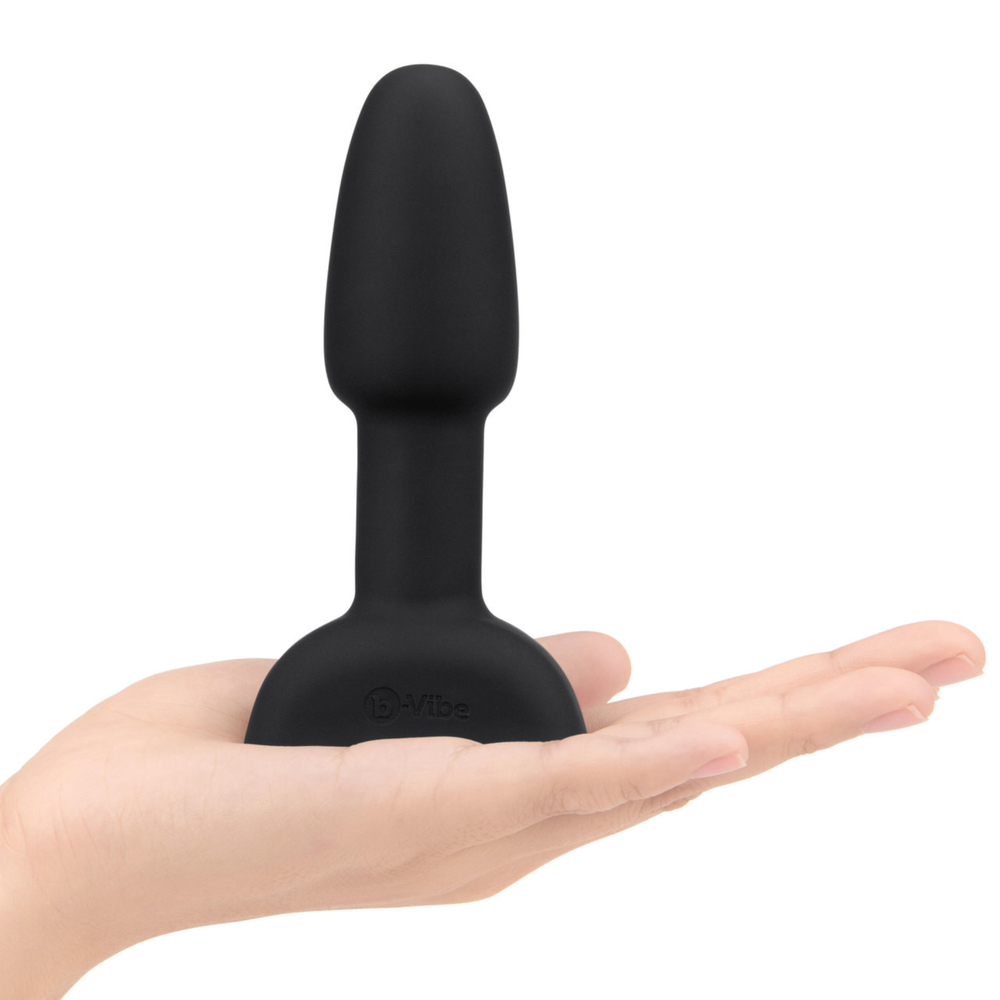 b Vibe Remote Control Rimming Plug Petite Small Vibrating Butt Plug- Black