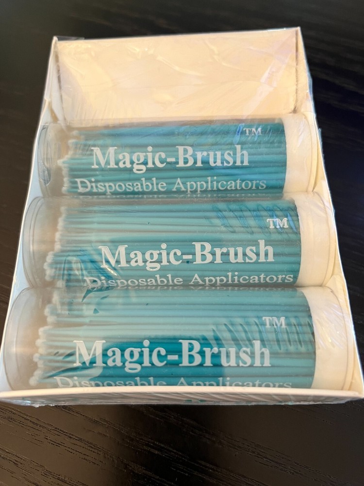 Magic-Brush Double Bending Micro Applicators Teal, Medium, 300/Pkg - Denbur
