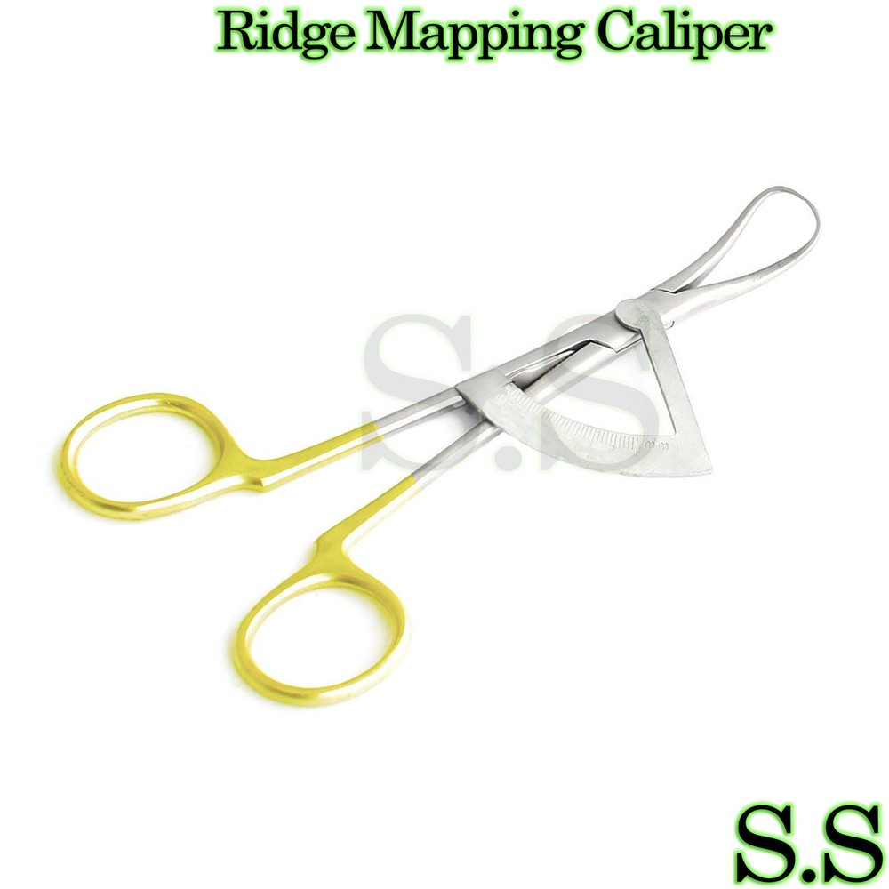 Bone Ridge Mapping Caliper Ring Style Dental Implant - Gold Handles