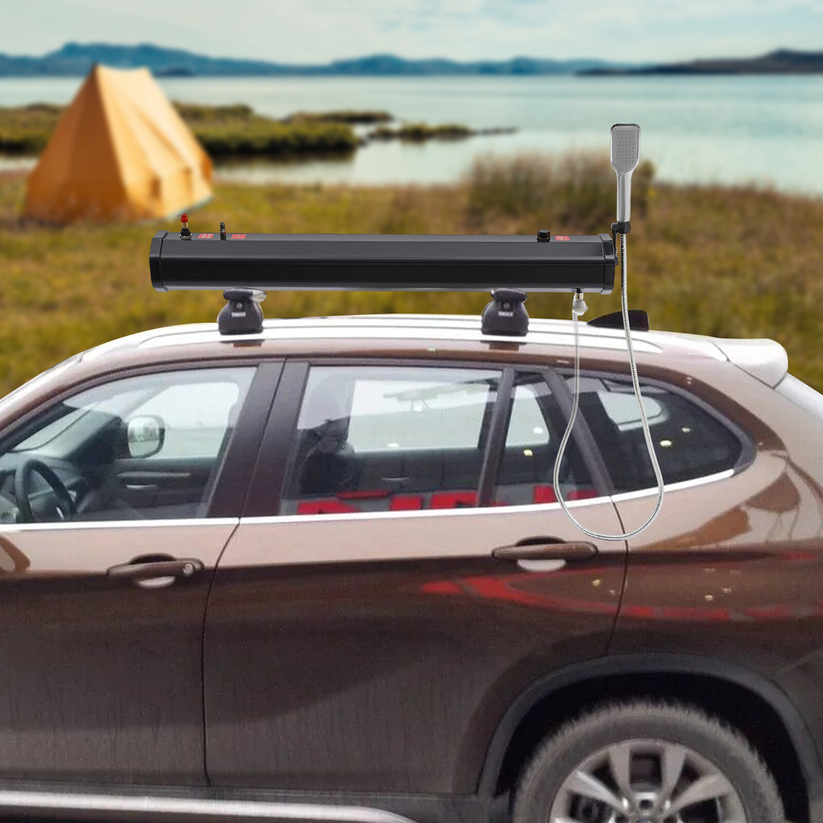 Water Tank for Camping Outdoor Water Supply Roof Rack Mount Road Shower Portable