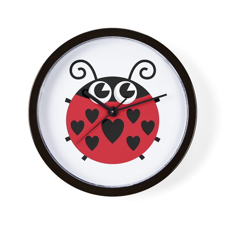 CafePress Lovebug Unique Decorative 10" Wall Clock (878086751)