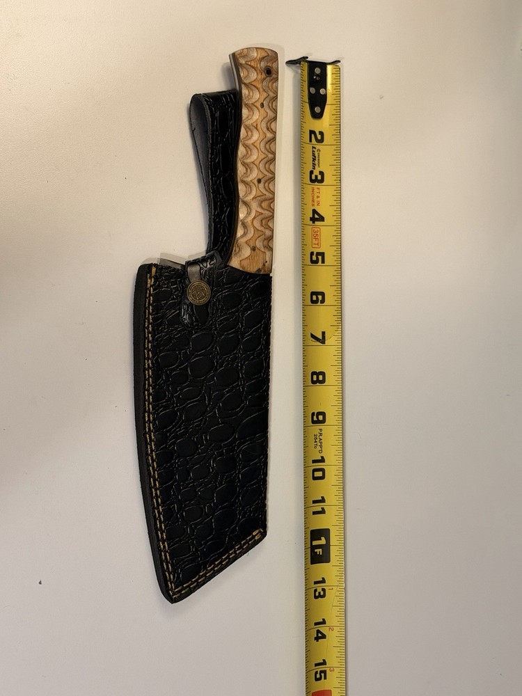 Handcrafted Cleaver Diamond Cut Patterned Blade