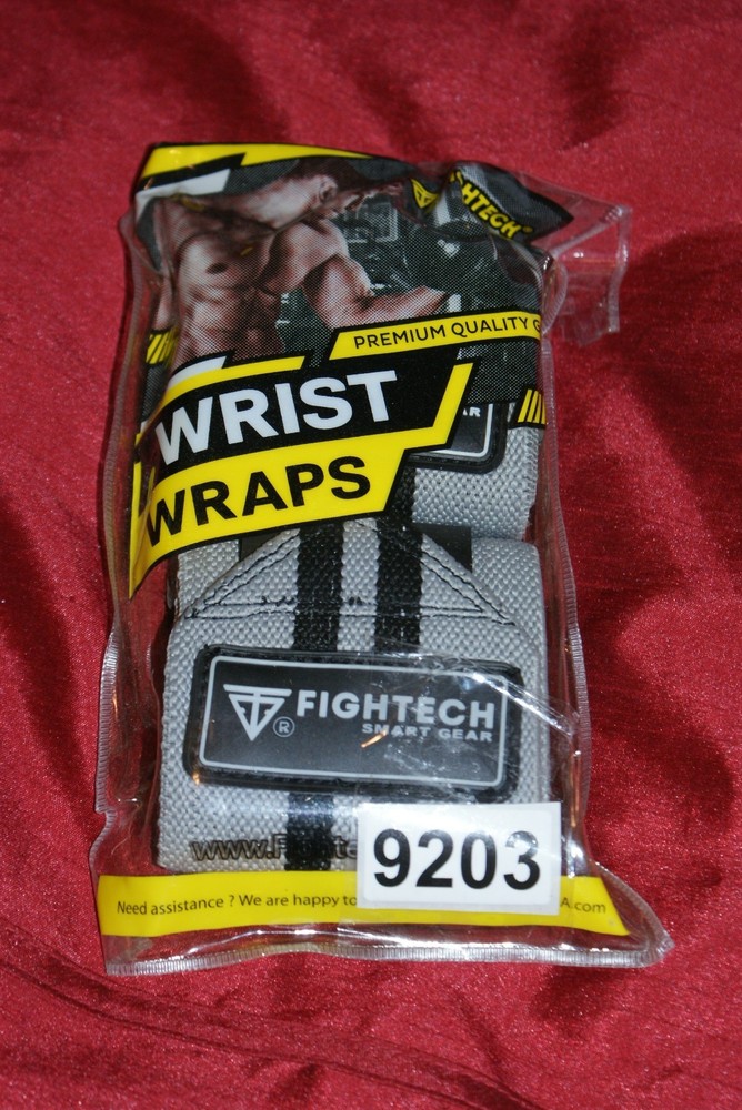 FIGHTECH Wrist Wraps Black Gray Gym Training Support