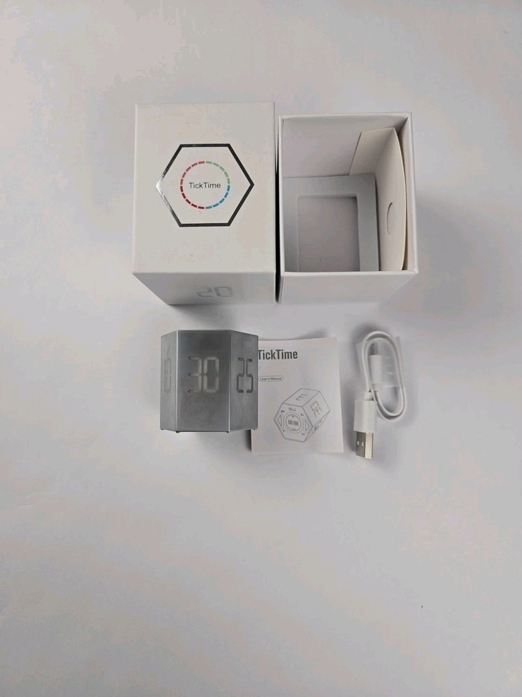 Ticktime Pomodoro Timer, Productivity Timer Cube, Hexagon Magnetic Flip Focus