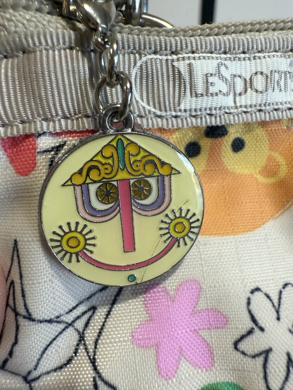 Disney LeSportsac It's A Small World Animal Print Zoo 3 ZIP Crossbody Bag