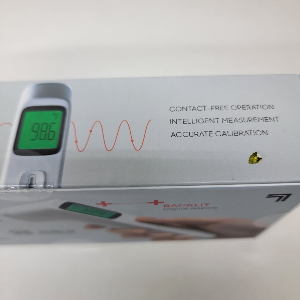 Sharper Image High Precision Touchless Thermometer - White - Digital Display NEW