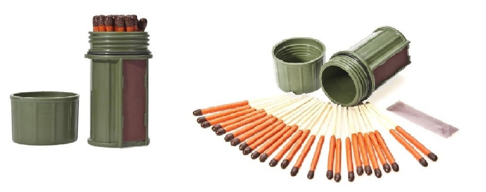 UCO Stormproof 25 Match Kit Dark Green Container - 2 Pack