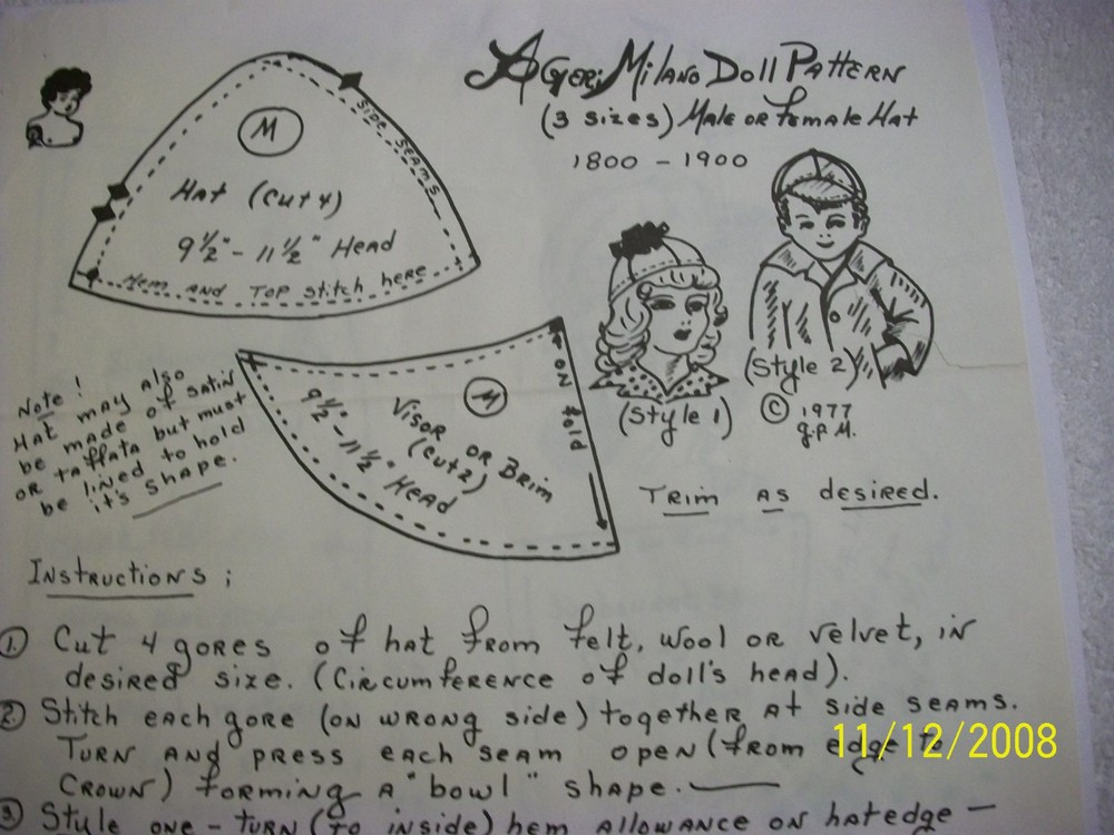 4 GERI MILANO HAT PATTERNS