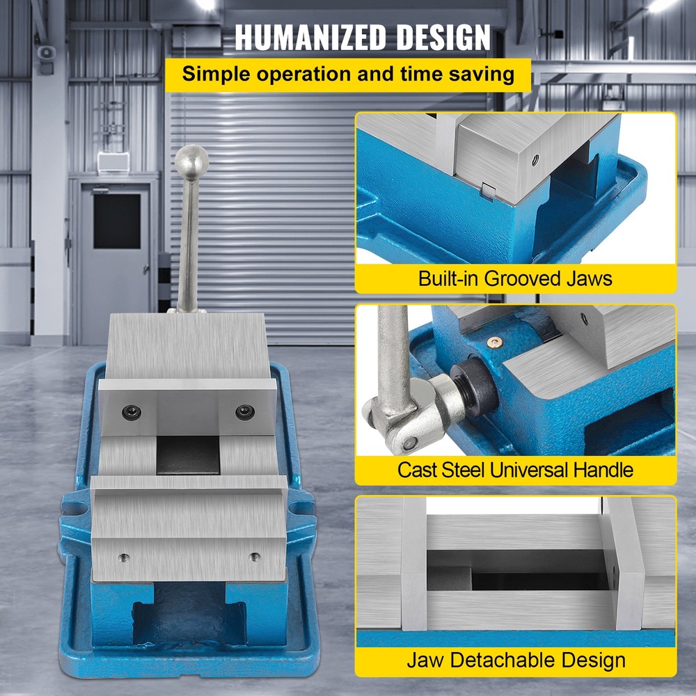 VEVOR 4'' Lockdown Vise Milling Drilling Machine Clamp Vice Precise Scale CNC