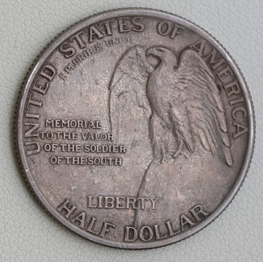 1925 50C Stone Mountain Commemorative Silver Half Dollar /D1