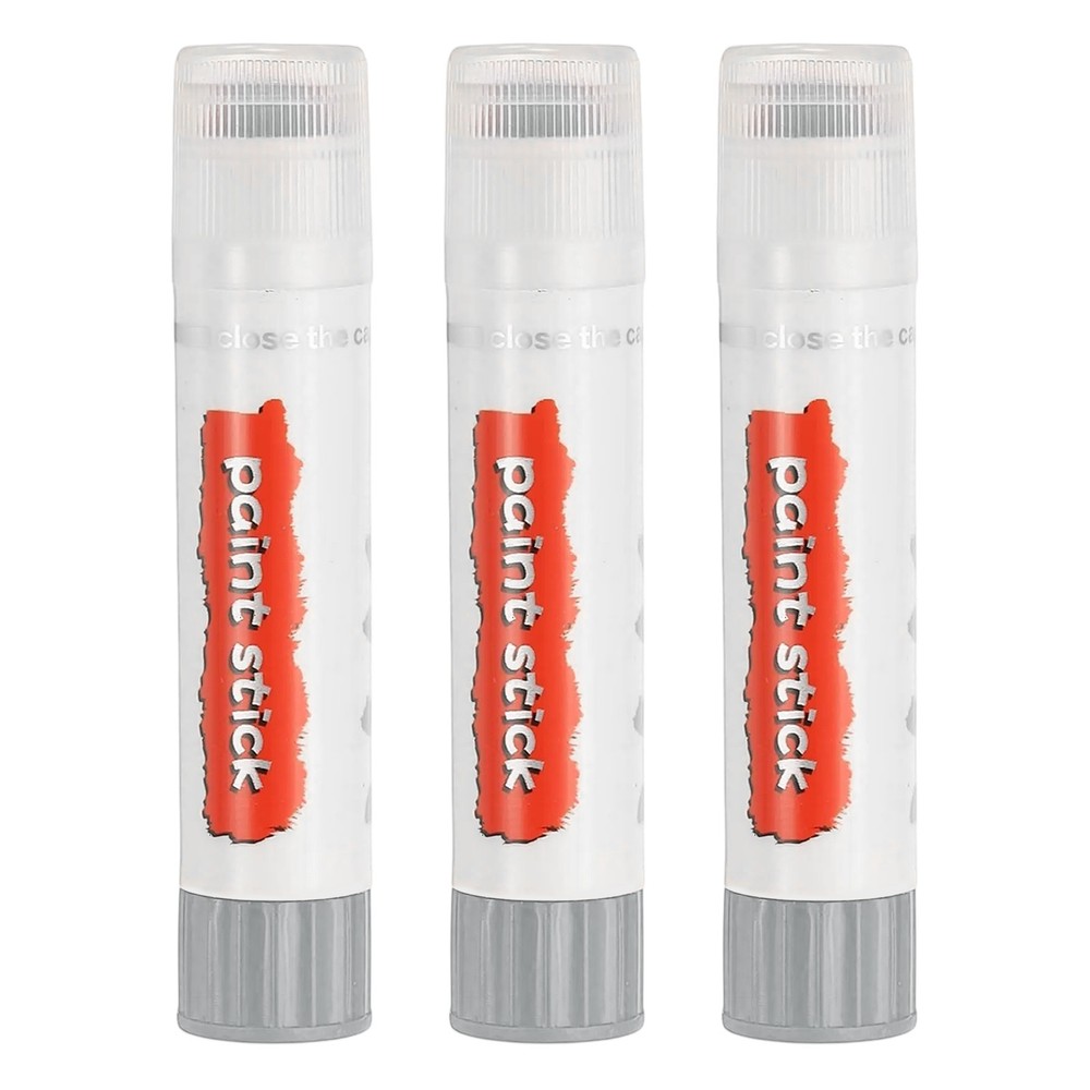 Solid Tempera Paints, 3 Pcs Washable Paint Sticks Paint Pens, Gray