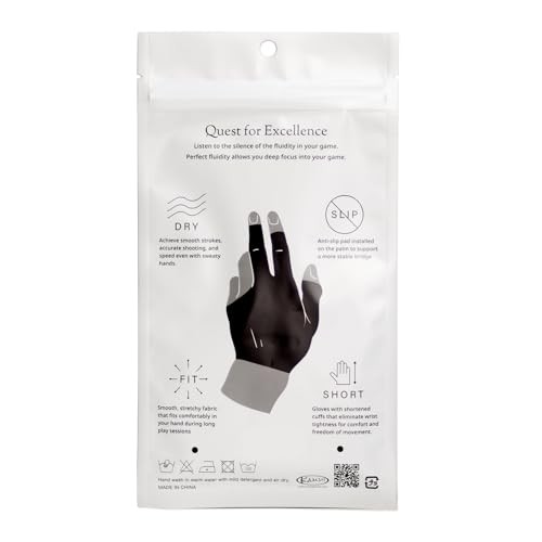 Billiard Glove - Quickdry - for Left Hand (Pink, Small)