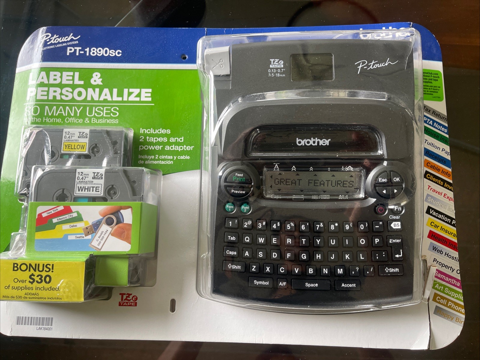 Brother P-Touch PT-1890SC Deluxe Home & Office Labeler