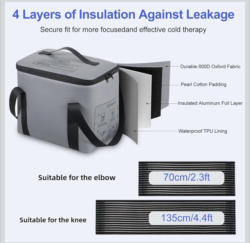 MOSTCLOUD Ice Machine for Knee After Surgery, Portable Cold Therapy Machine with
