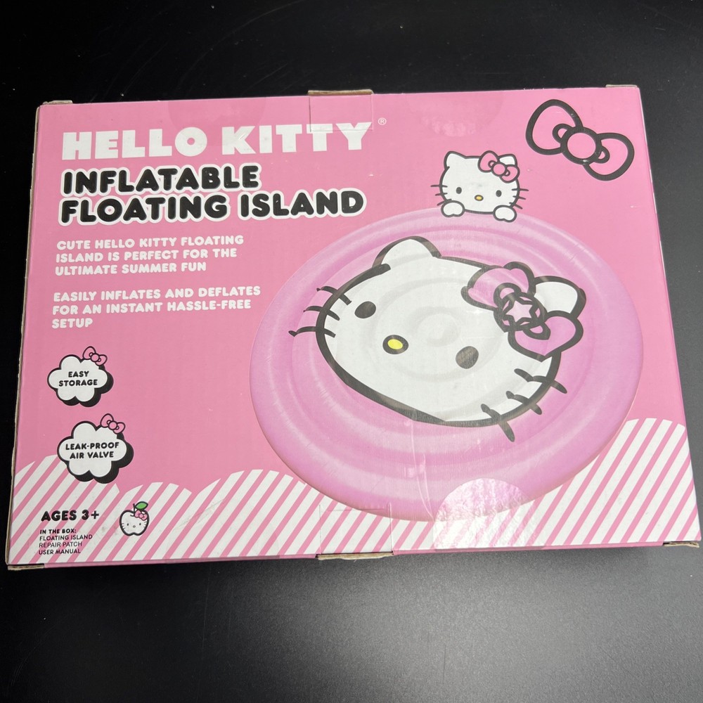 Hello Kitty Inflatable Floating Island Float Large - 4' Diameter NIP