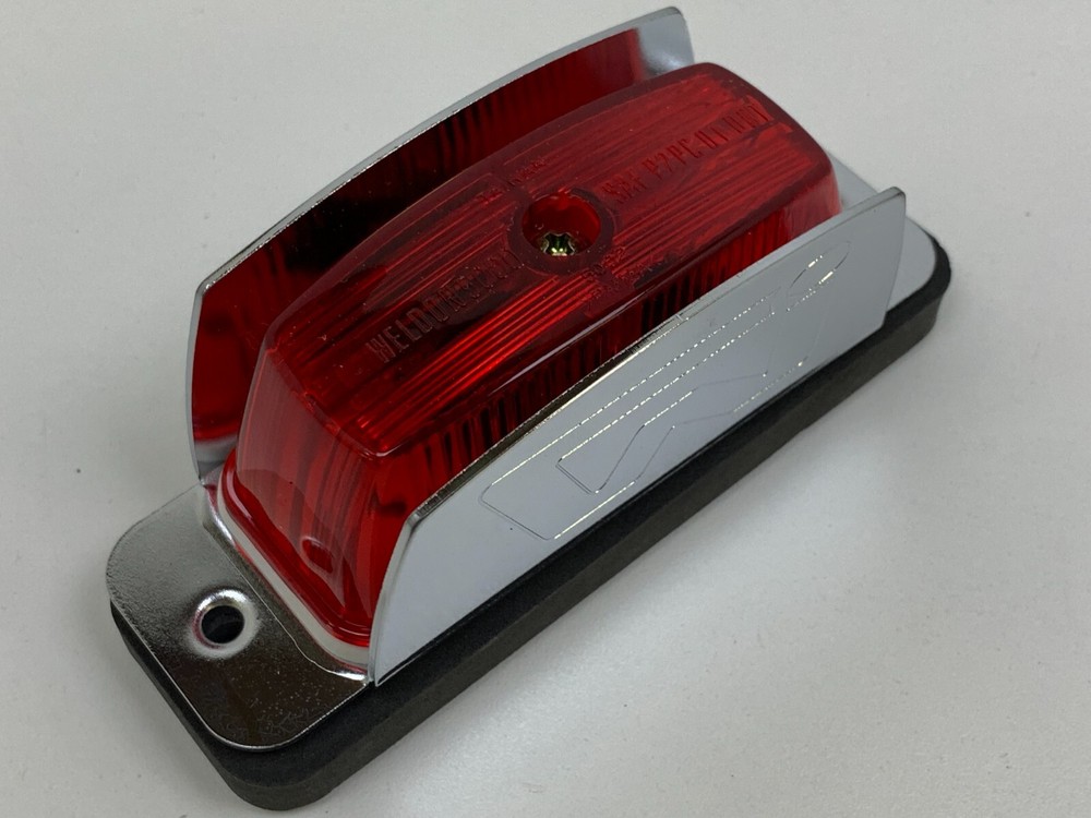 Weldon W5000SR-2 Red Clearance Light Dual Bulb Chrome