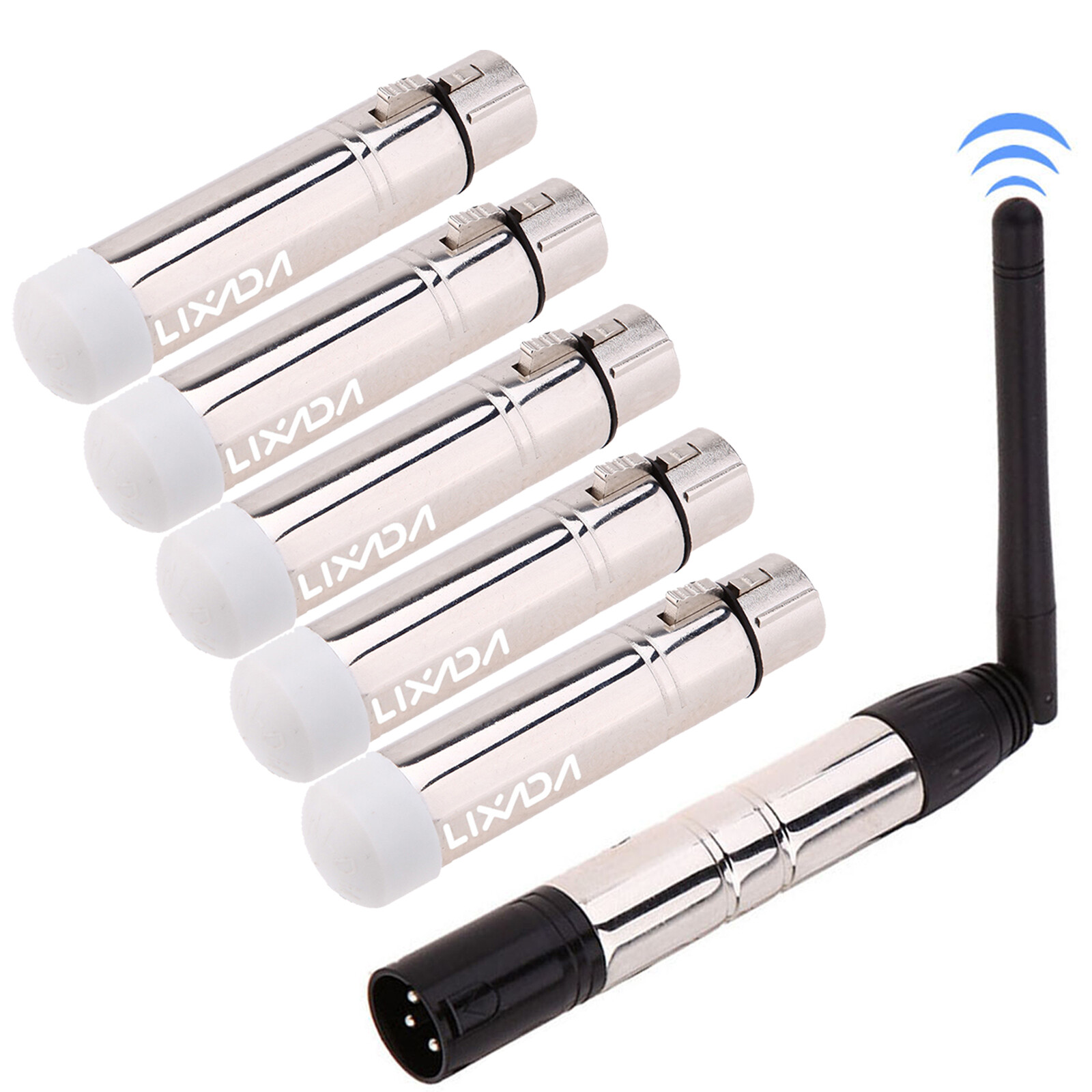 Lixada 2.4G ISM DMX512 Wireless XLR Transmitter Receiver for Stage Lighting