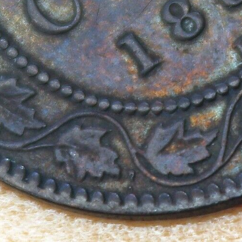 1882 Canada 1 Cent Die Crack/CUD, Gas Bubbles Error?