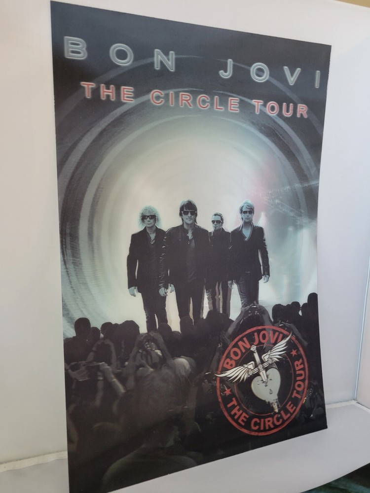 BON JOVI CIRCLE TOUR PROGRAM AND 3D POSTER SET