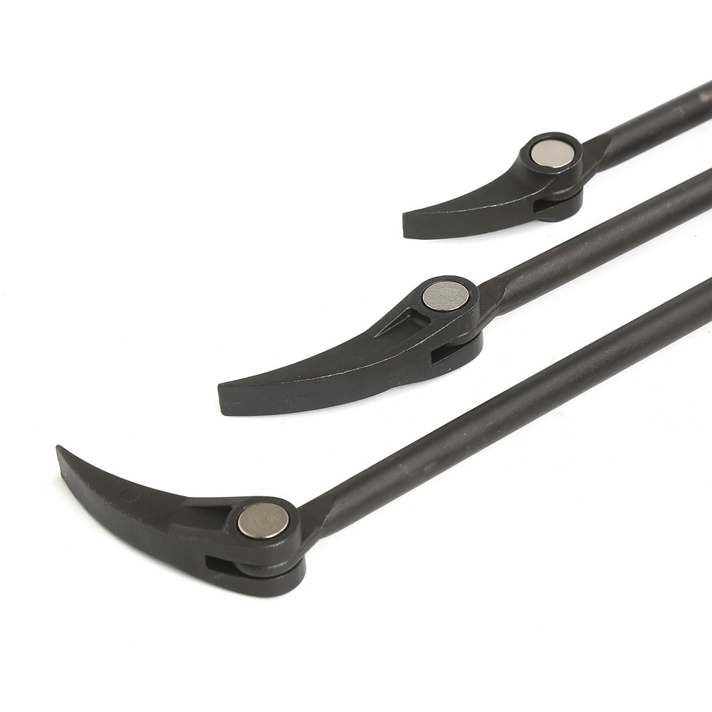 8" 12" 16" HSS Indexable Pry Bar Set, 11-Position Adjustable Angle Pry Bars 3pc